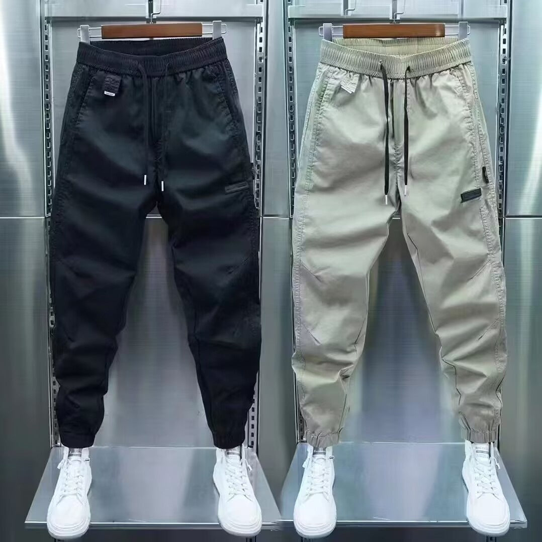 Thin Casual Solid Color Trendy Style Slim Fit Pants