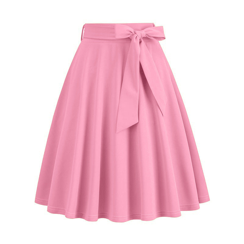 Fashionable Pleated Skirt w/Bow