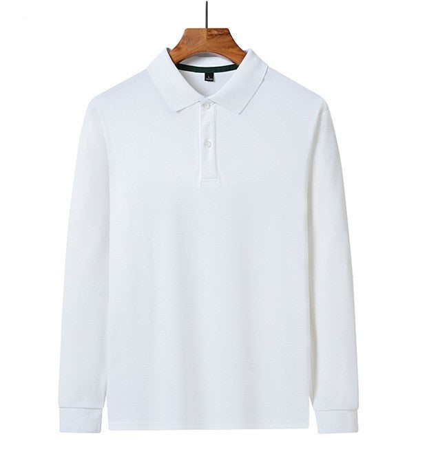 Lapel Long Sleeve Business Casual Polo Shirt