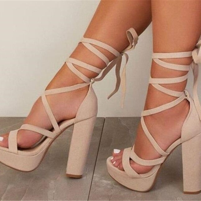 Platform Stiletto Heel Strap Sandals
