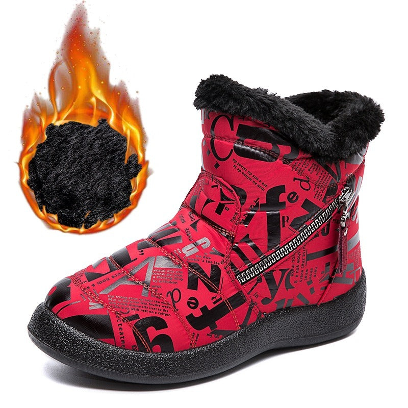 Casual cotton fur boots