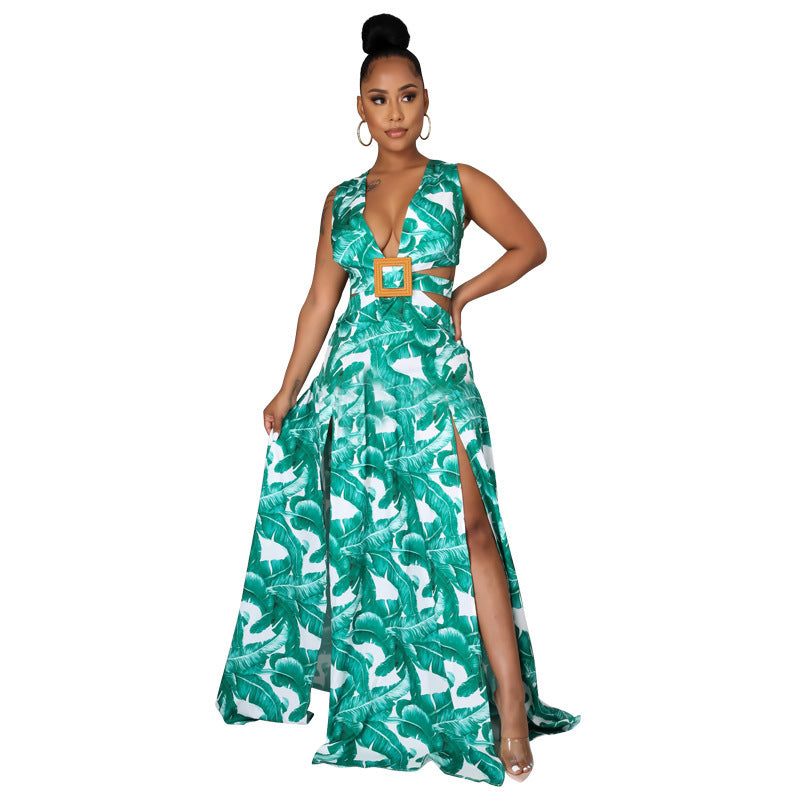Printed Sexy Sling Dress