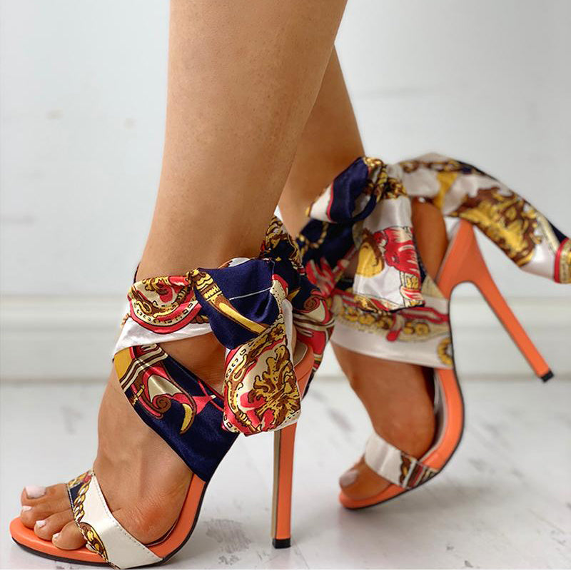 Pointy Strappy High Heel