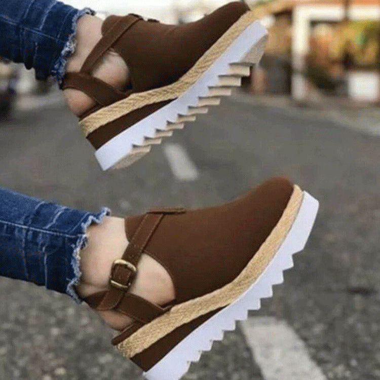 Closed Toe Wedge Sandal