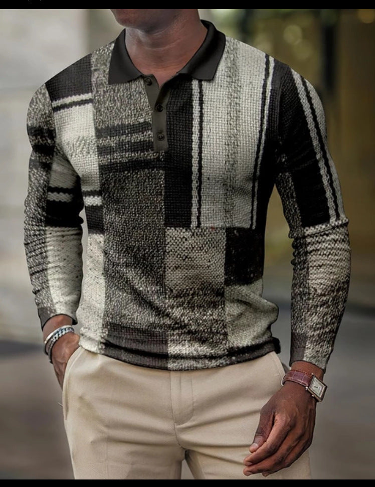 3D Printing Casual Retro Long Sleeve Top