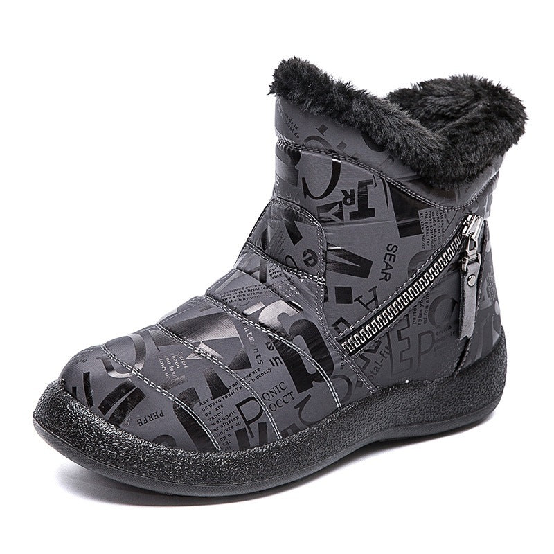 Casual cotton fur boots