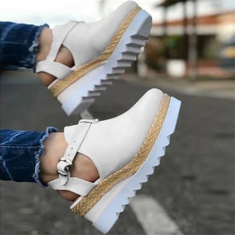 Closed Toe Wedge Sandal