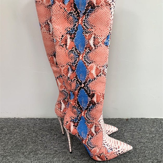 Stiletto Thigh High Boots
