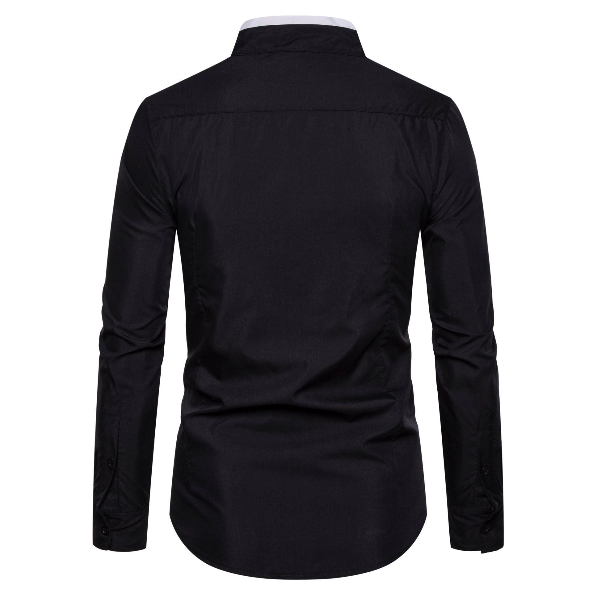 Solid Color Striped Long Sleeve Shirt