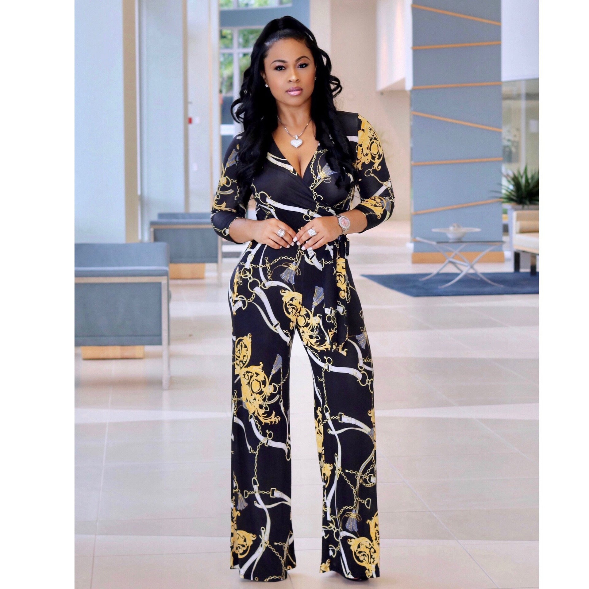 Elegant Colorfully Printed Jumpsuit