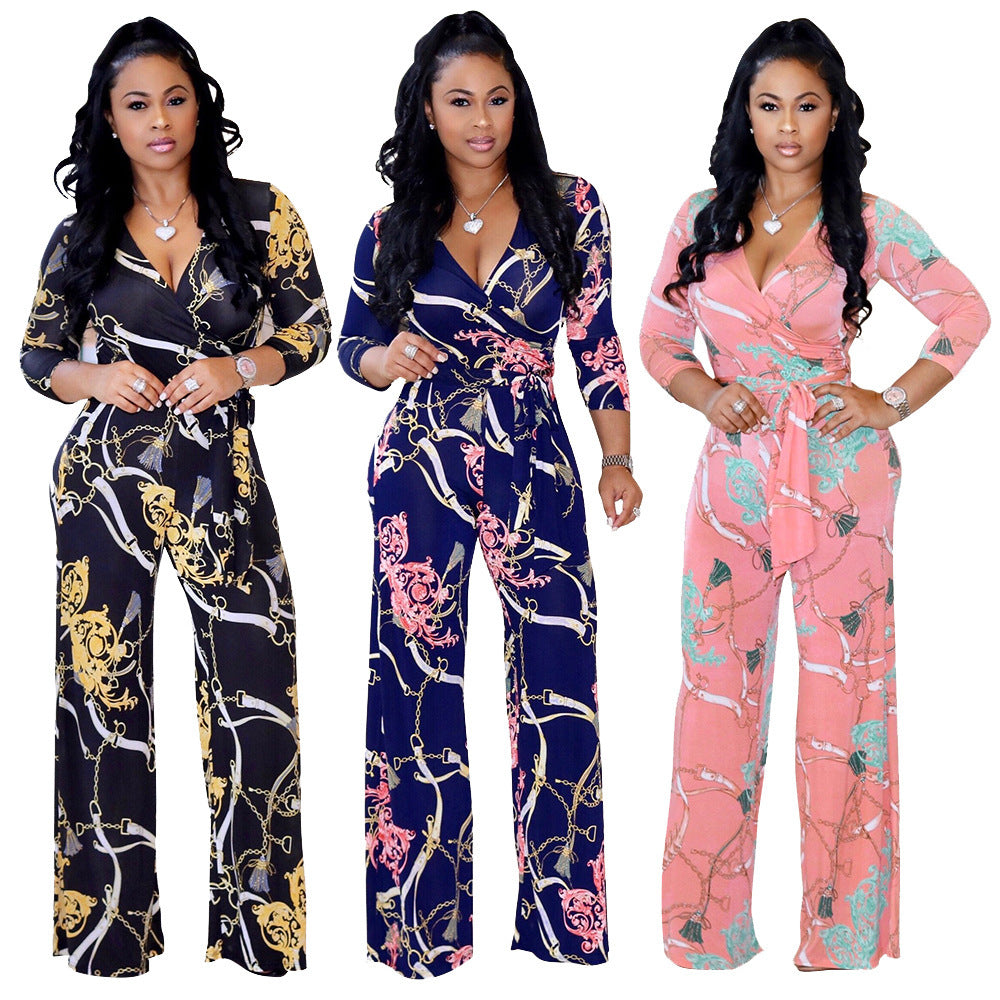 Elegant Colorfully Printed Jumpsuit