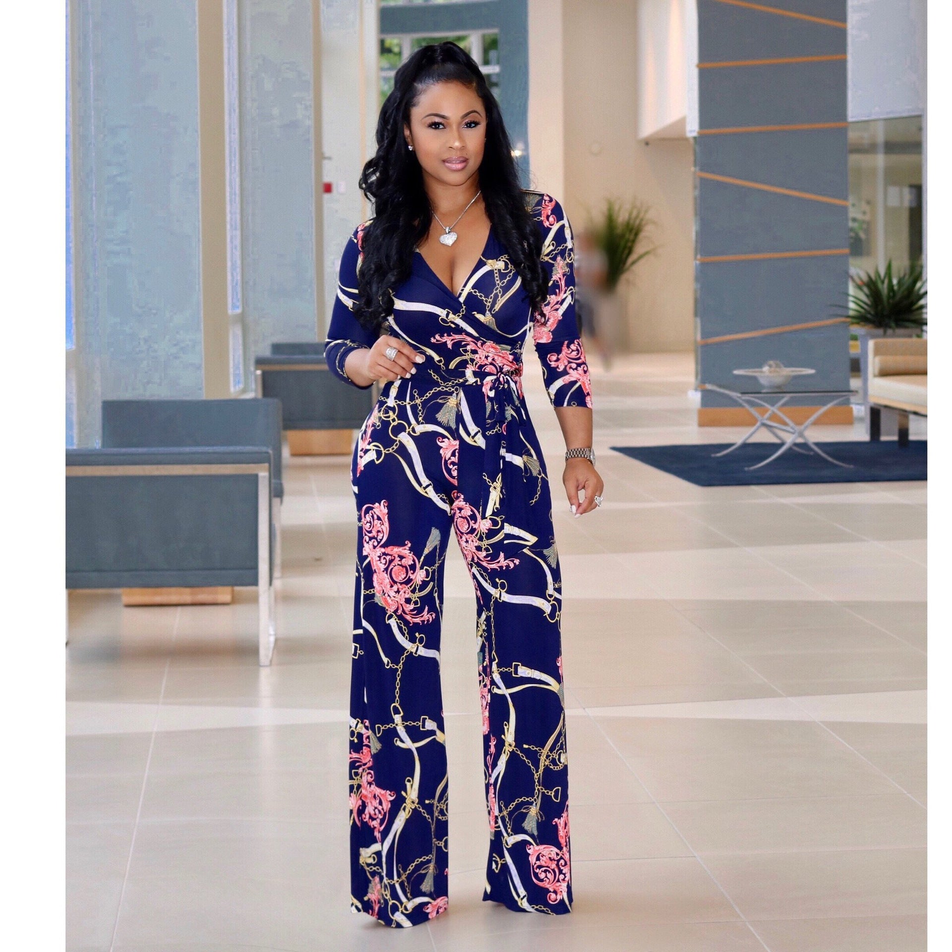 Elegant Colorfully Printed Jumpsuit