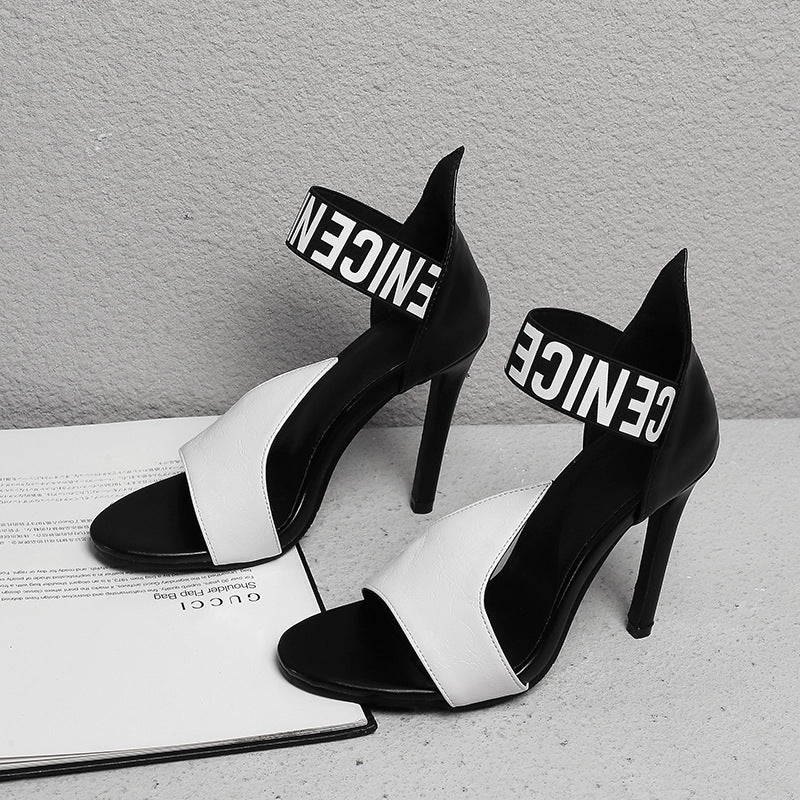 Designer Hollow Strap Stiletto