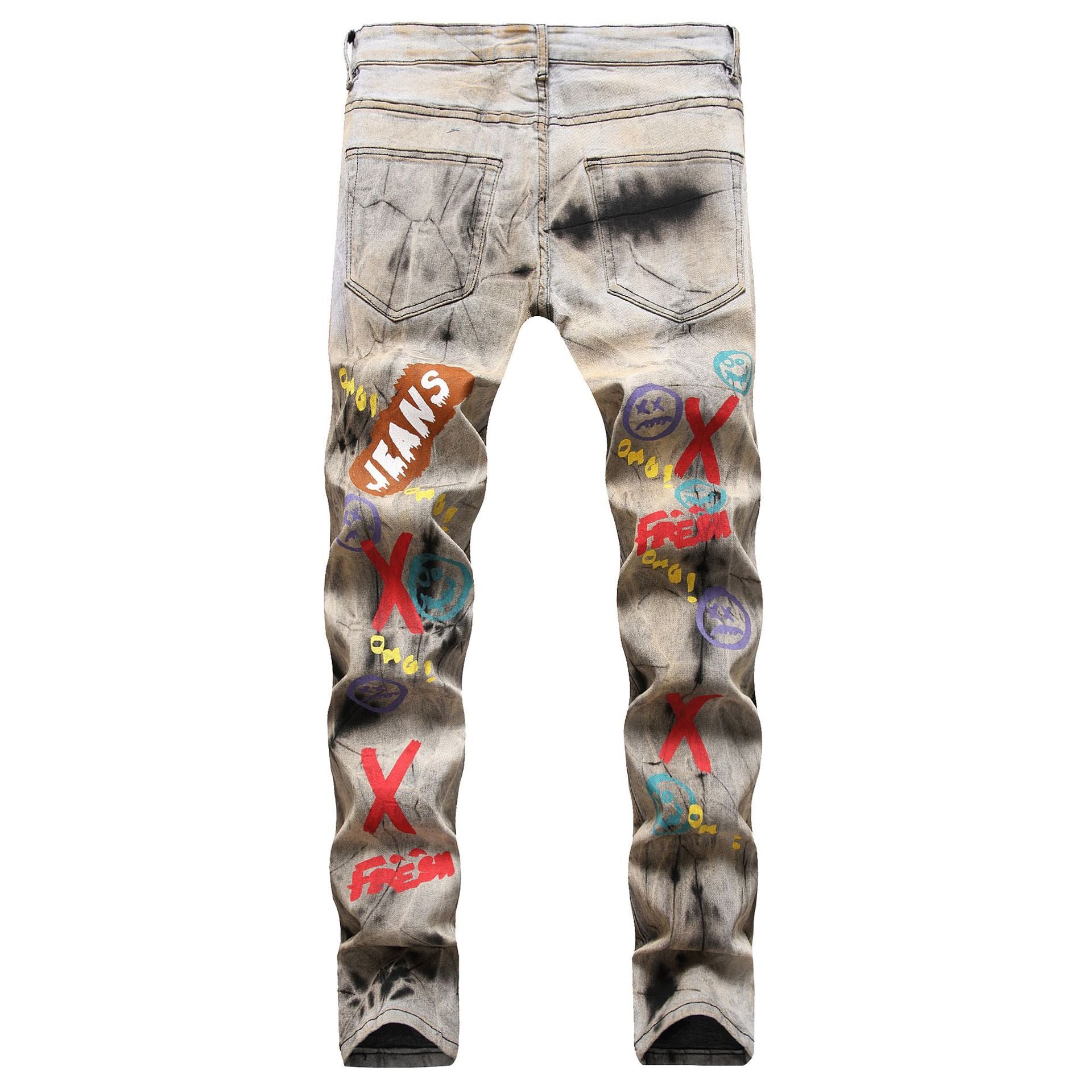 Tie and Dye Letters 3D Printed Jeans