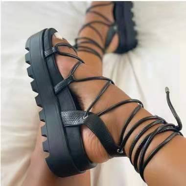 Flat Sandals with Platform