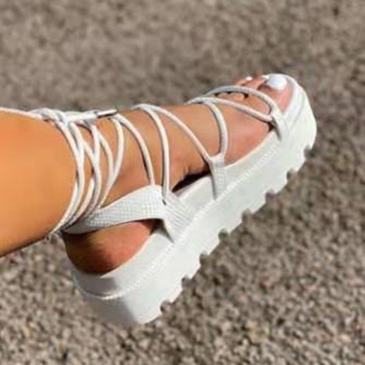 Flat Sandals with Platform