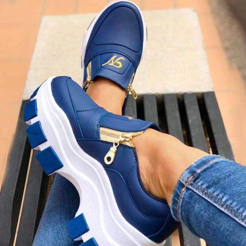 Casual Shoes with Side Zipper
