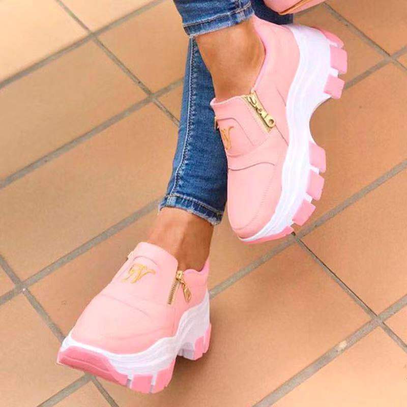 Casual Shoes with Side Zipper