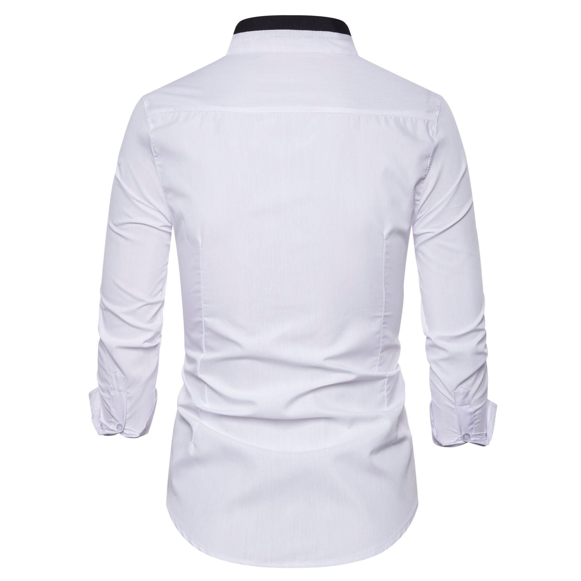 Solid Color Striped Long Sleeve Shirt