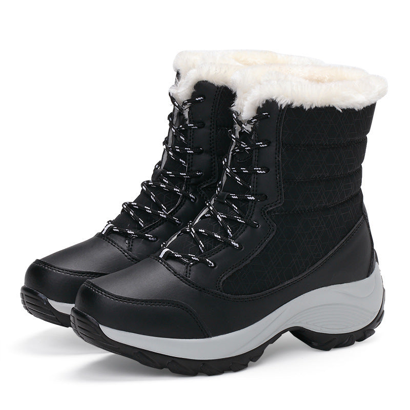 Fleece-Lined High-Top Boots