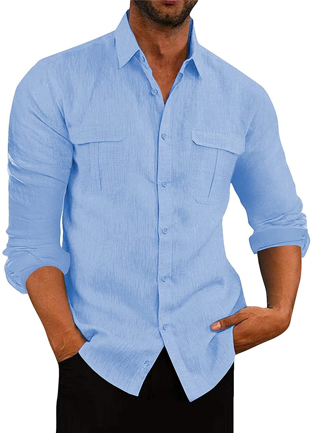 Double Pocket Cotton Linen Shirt