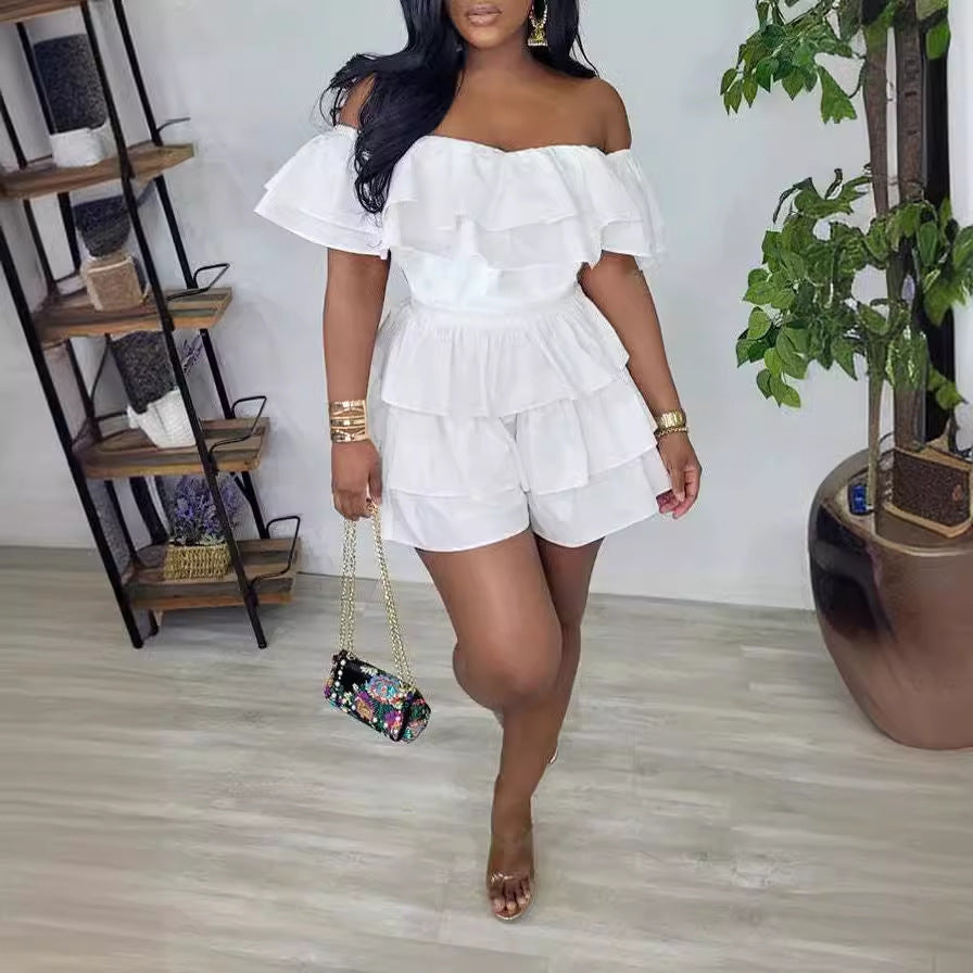 Off Shoulder Pleated Jumpsuit