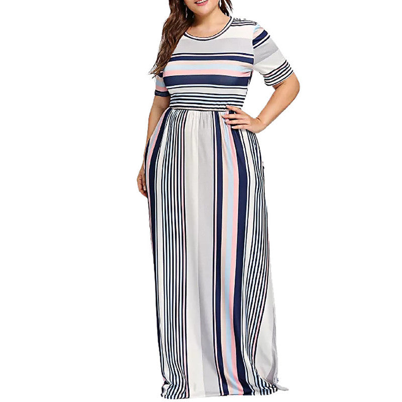 Round Neck Long Swing Dress