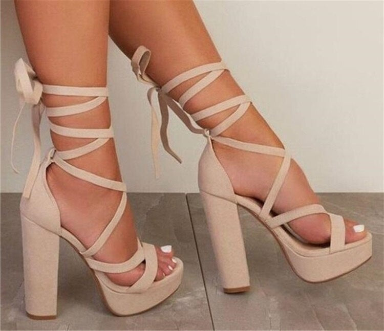 Platform Stiletto Heel Strap Sandals