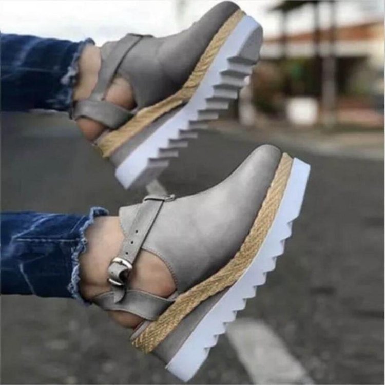 Closed Toe Wedge Sandal