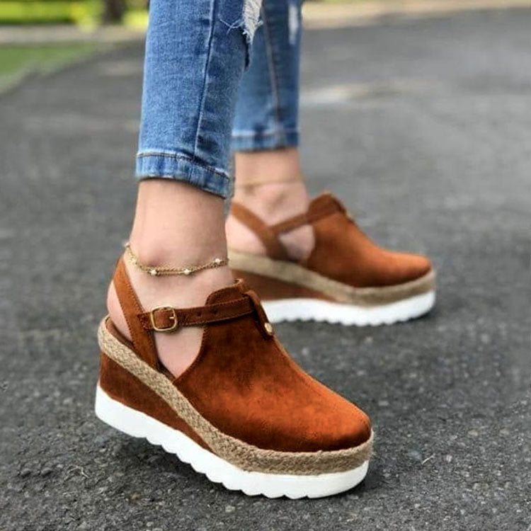 Closed Toe Wedge Sandal
