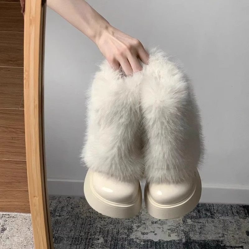 Snow Fleece-lined Thermal Furry Boots