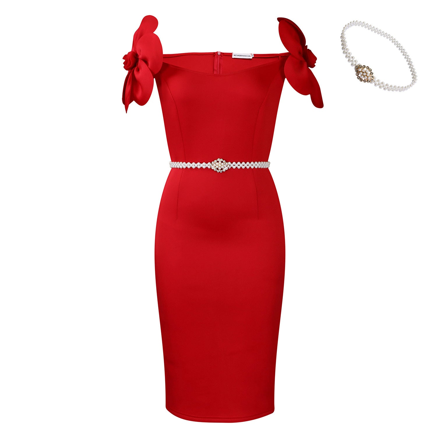 Three-dimensional Floral Elegant Dress
