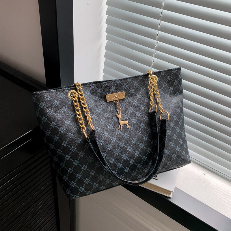 Retro Commuter Texture Chain Shoulder Bag