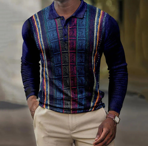 3D Printing Casual Retro Long Sleeve Top