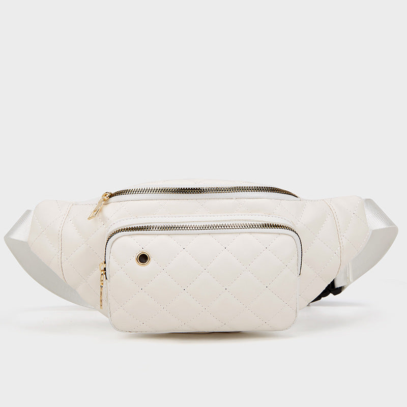 Embroidered Casual Rhombus Pu Pocket Crossbody Bag