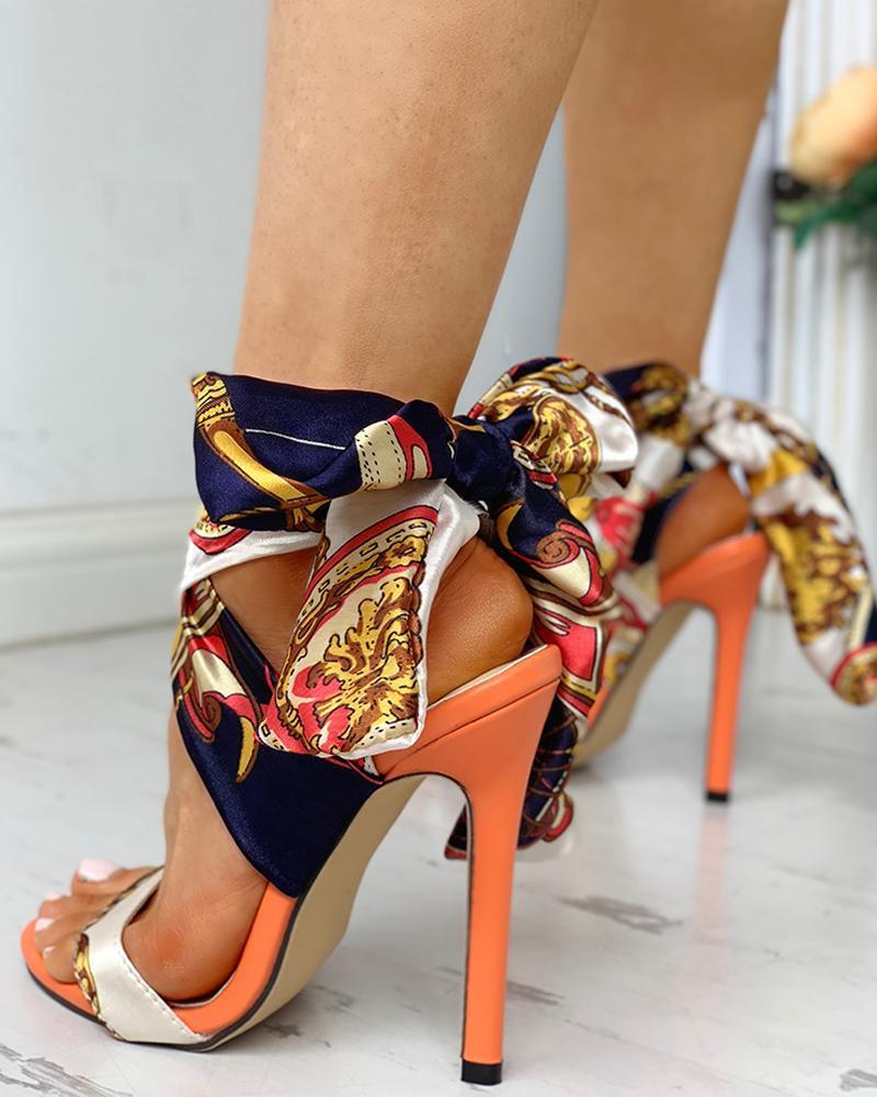 Pointy Strappy High Heel