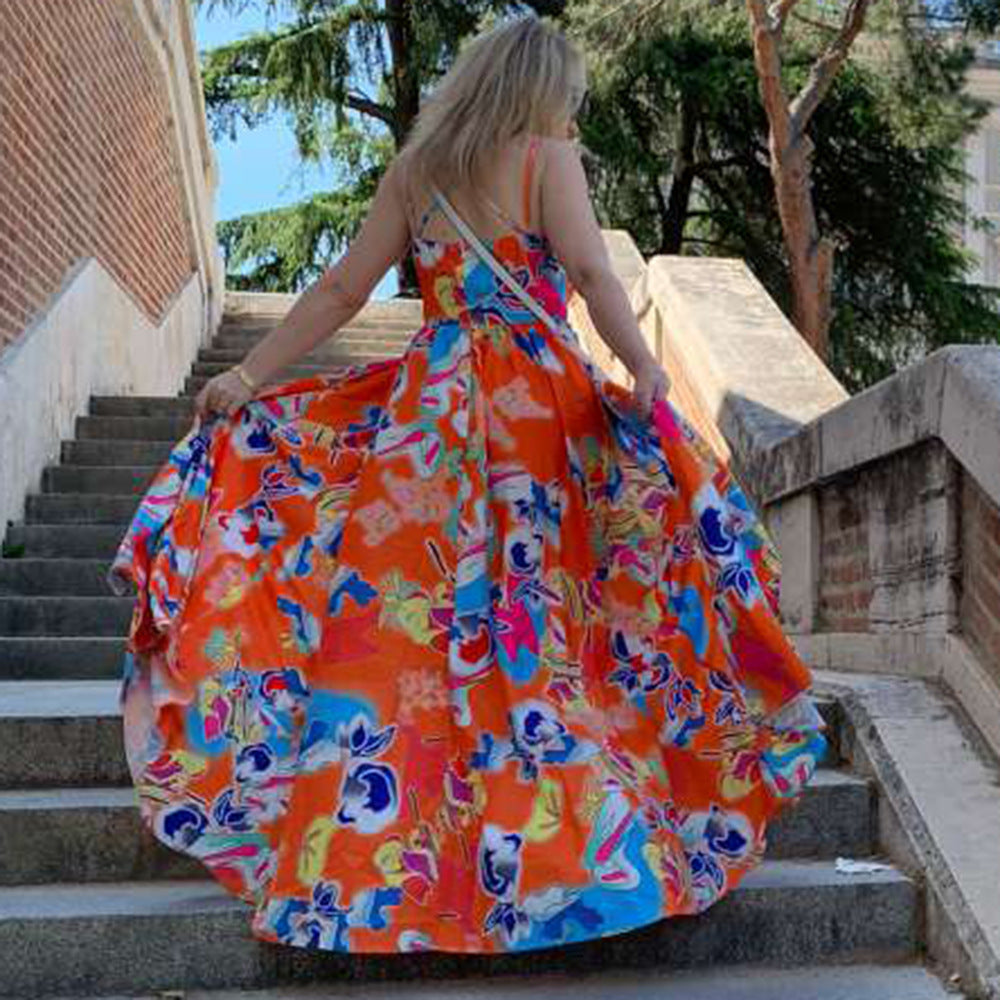 Chiffon Printed Bohemian Dress