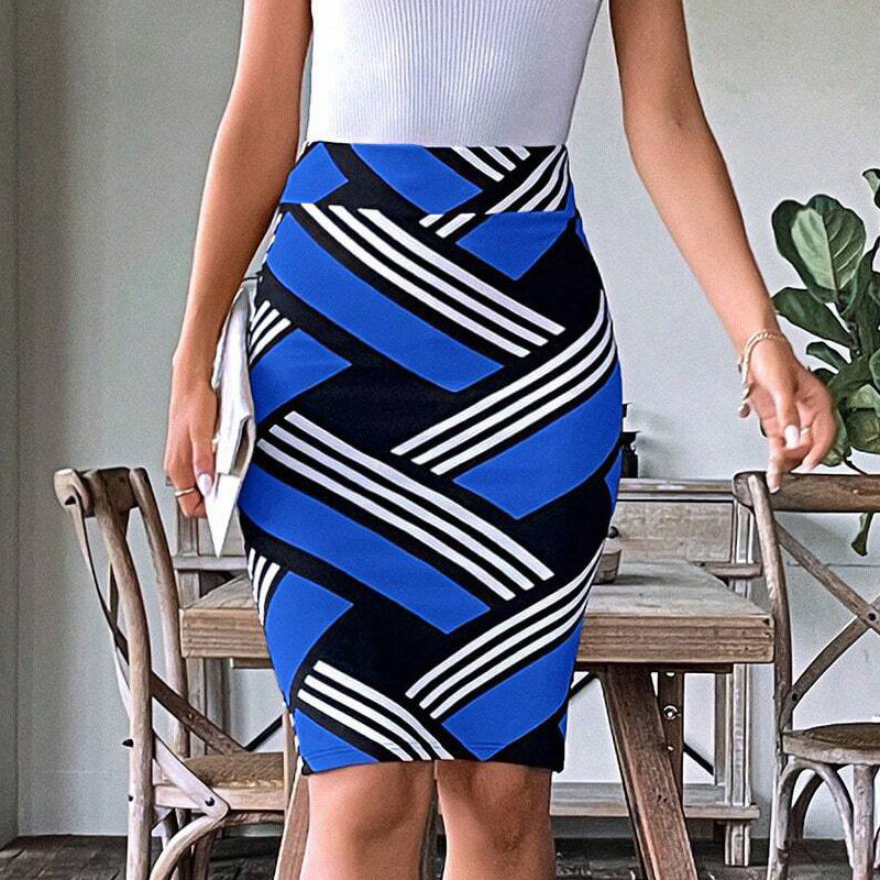 Slim-fit Sheath Printed Skirt