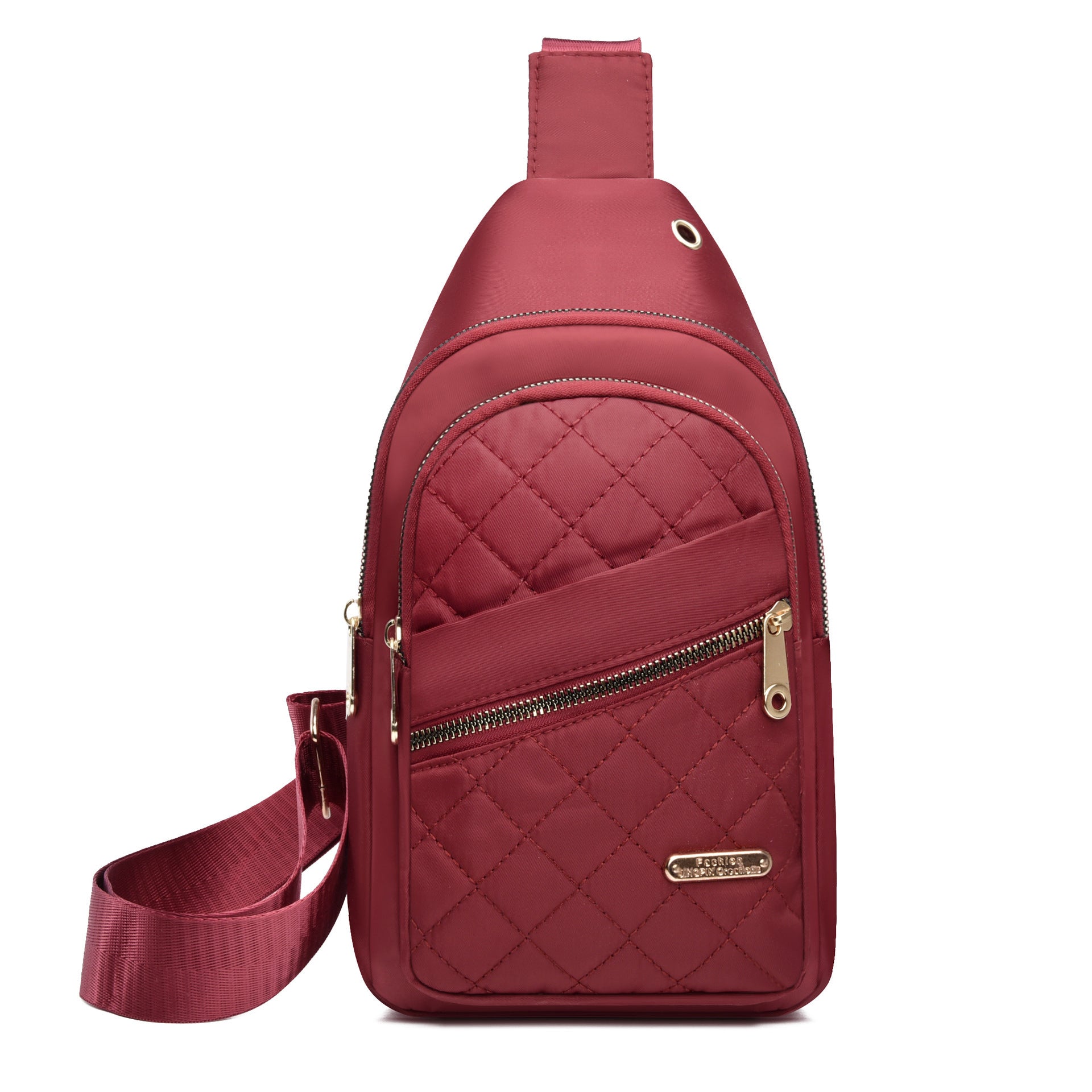 Nylon Rhombus Crossbody Chest Bag