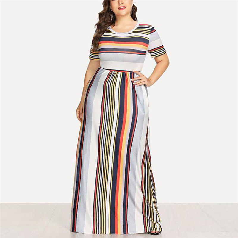 Round Neck Long Swing Dress