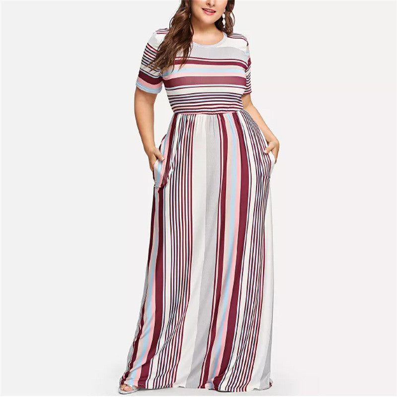 Round Neck Long Swing Dress