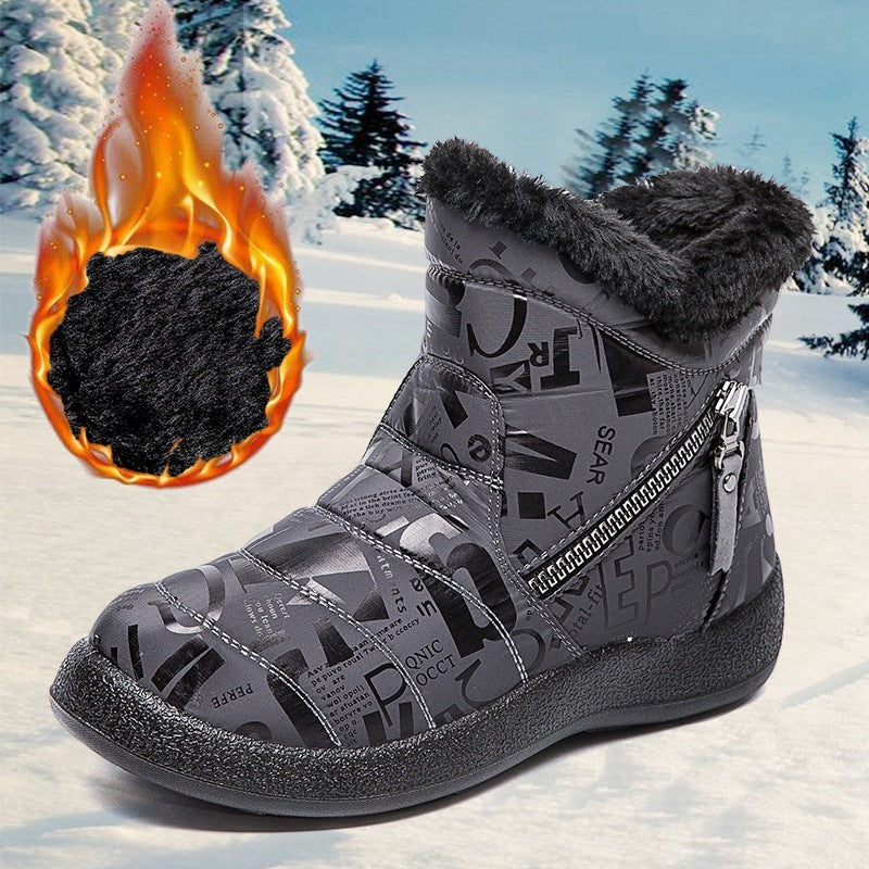 Casual cotton fur boots