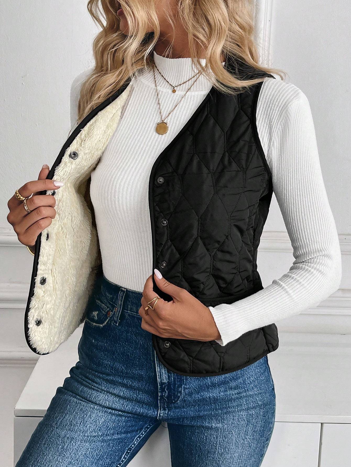Plush Lining Padded Vest