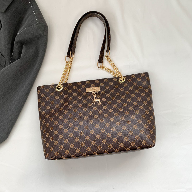 Retro Commuter Texture Chain Shoulder Bag