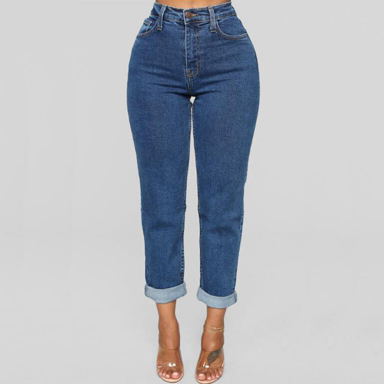 High Waist Loose Straight-leg Pants