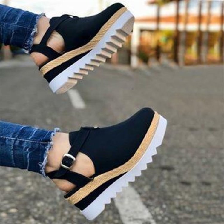 Closed Toe Wedge Sandal