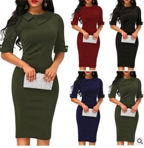 Long Sleeve Shoulder Party Dress