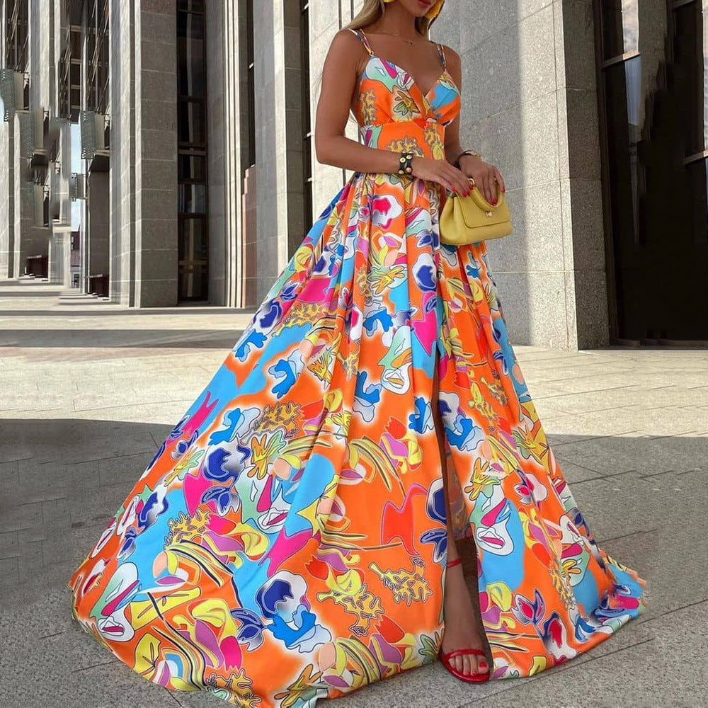 Chiffon Printed Bohemian Dress