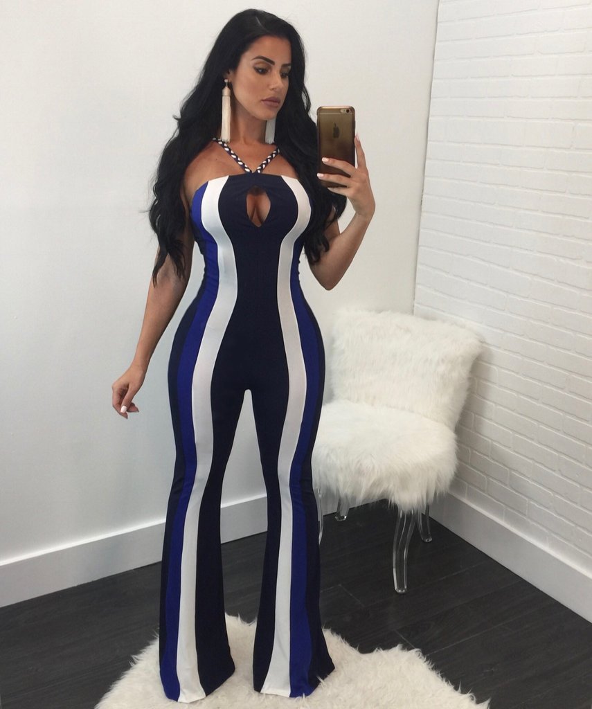 Fashionable Sling Tube Top Jumpsuit