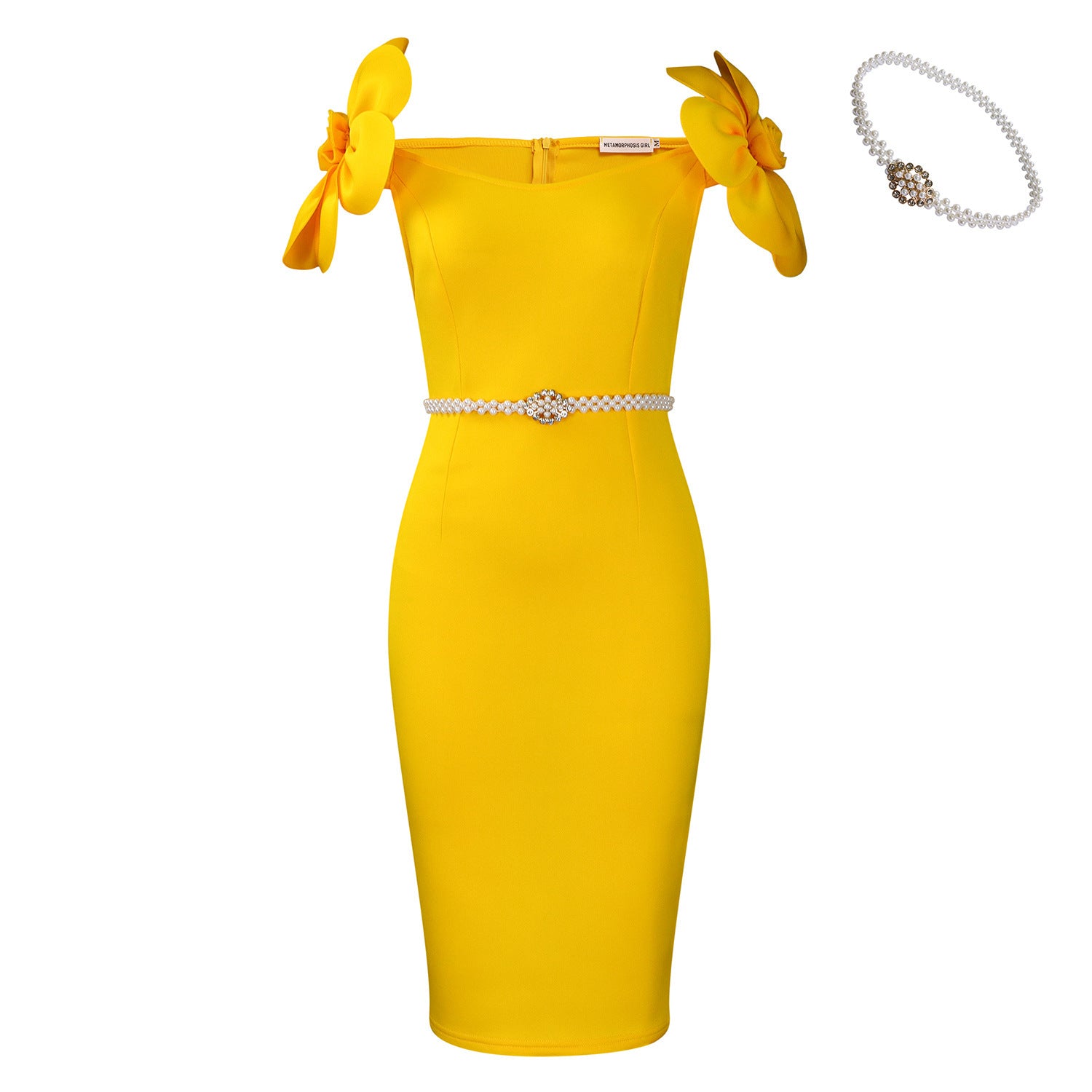 Three-dimensional Floral Elegant Dress